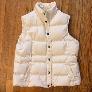 Lands' End Cream Puffer Vest